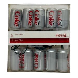 Kurt S. Adler Diet Coke Can 10 String Lights Set Indoor Outdoor Novelty Pop Soda